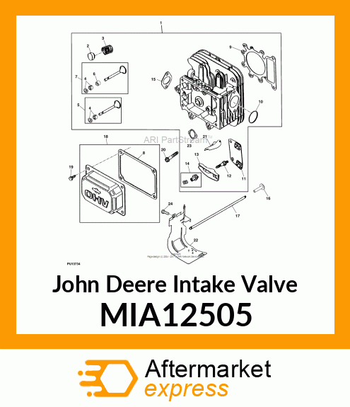 INTAKE VALVE, VALVE, INTAKE MIA12505