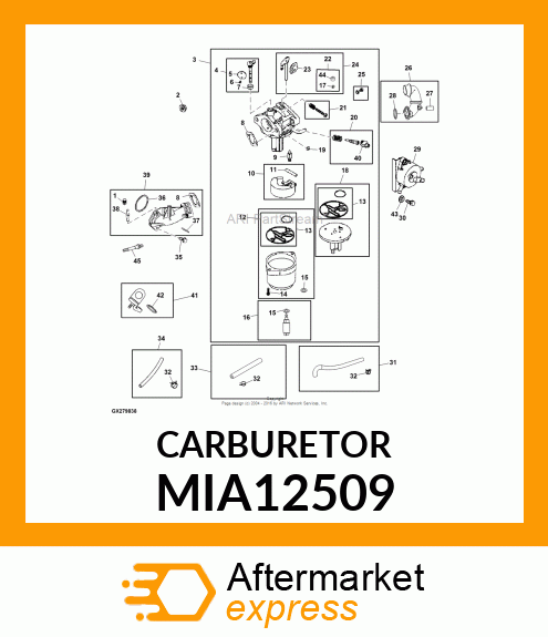 CARBURETOR MIA12509