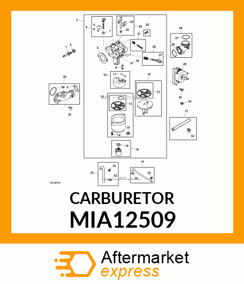 CARBURETOR MIA12509