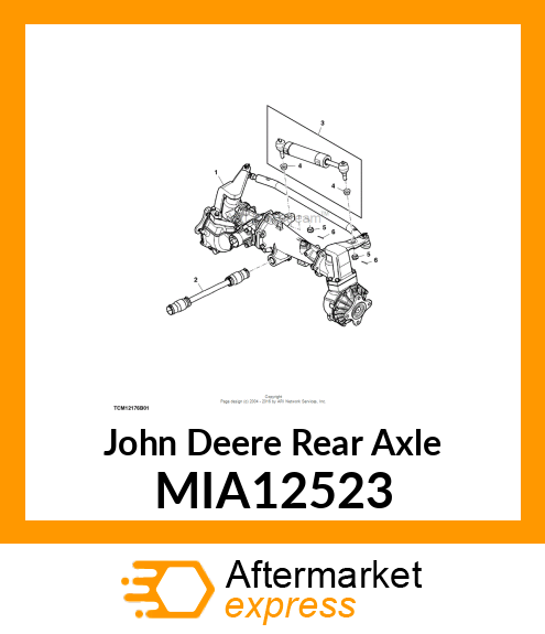 REAR AXLE, MECH REAR WHEEL AXLE MR MIA12523