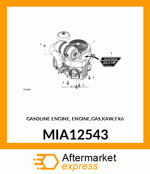 GASOLINE ENGINE, KAWASAKI FX691V MIA12543