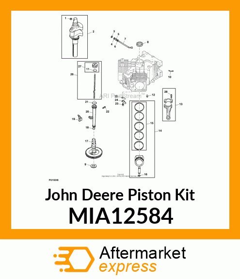 KIT, PISTON (.25) MIA12584