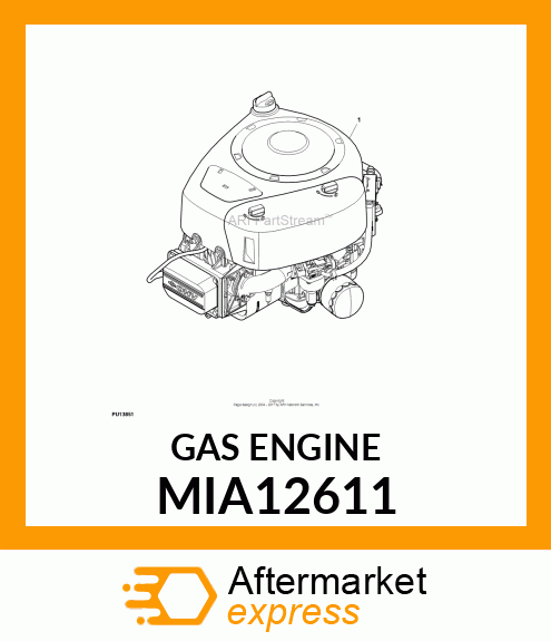 GASOLINE ENGINE, ENG,GAS,BRIGG,X125 MIA12611