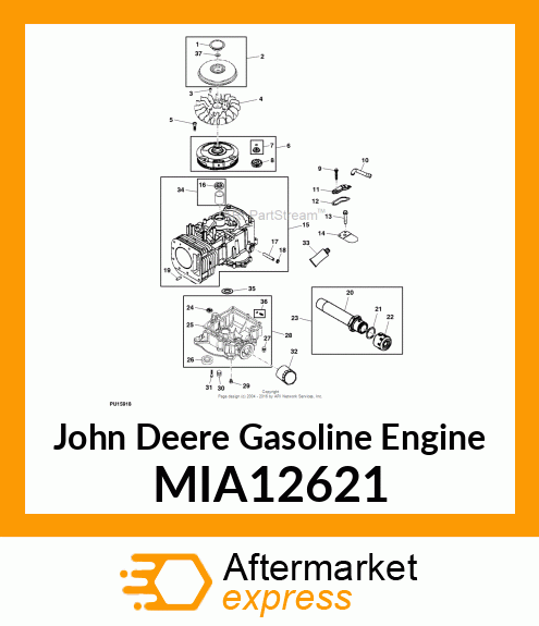 GASOLINE ENGINE, BRIGGS M33 540CC MIA12621