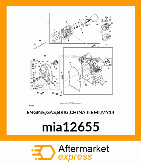 ENGINE,GAS,BRIG,CHINA II EMI,MY14 mia12655