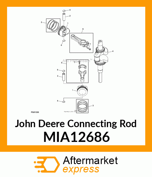 CONNECTING ROD, ROD ASSEMBLY MIA12686