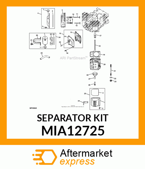 KIT, BREATHER SEPARATOR MIA12725