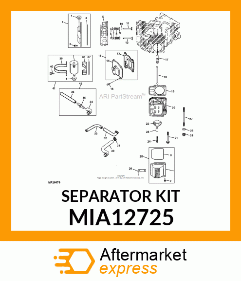 KIT, BREATHER SEPARATOR MIA12725