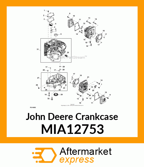 KIT, CRANKCASE COVER MIA12753