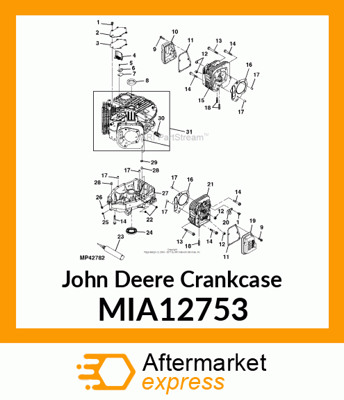 KIT, CRANKCASE COVER MIA12753