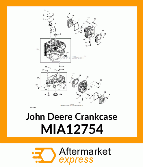 KIT, CRANKCASE COVER MIA12754