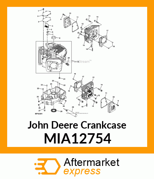 KIT, CRANKCASE COVER MIA12754