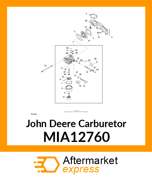 CARBURETOR, TAMPER PROOF CARBURETOR MIA12760