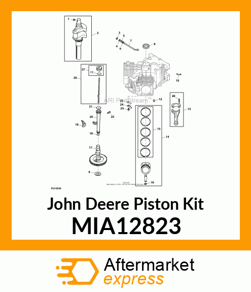 PISTON KIT, 747CC ( 0.08) MIA12823