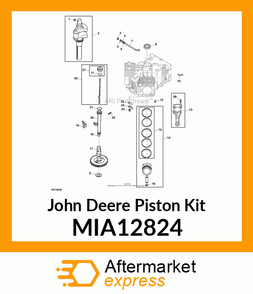 PISTON KIT, 747CC ( 0.25) MIA12824