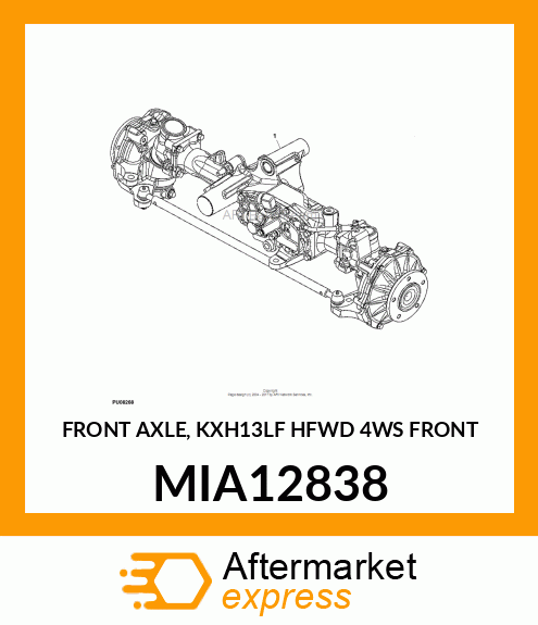 FRONT AXLE, KXH13LF HFWD 4WS FRONT MIA12838