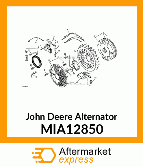 ALTERNATOR, 3 AMP MIA12850