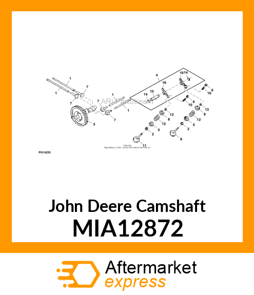 CAMSHAFT, VALVE MIA12872