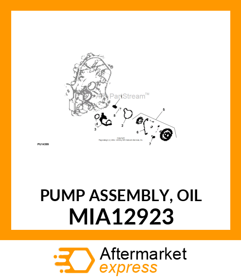 PUMP ASSEMBLY, OIL MIA12923