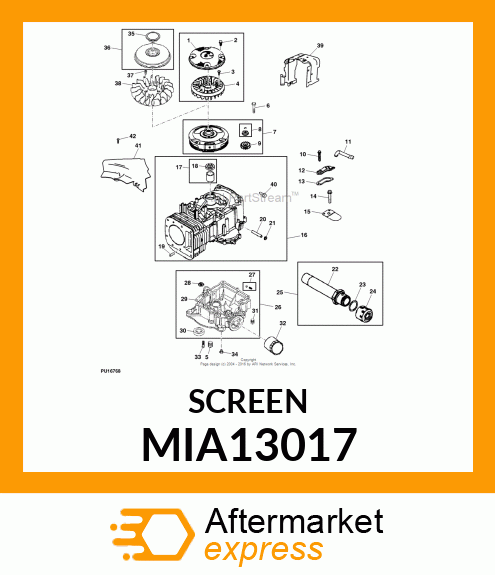 SCREEN/CUP ASSEMBLY MIA13017