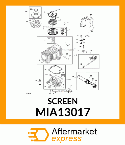 SCREEN/CUP ASSEMBLY MIA13017