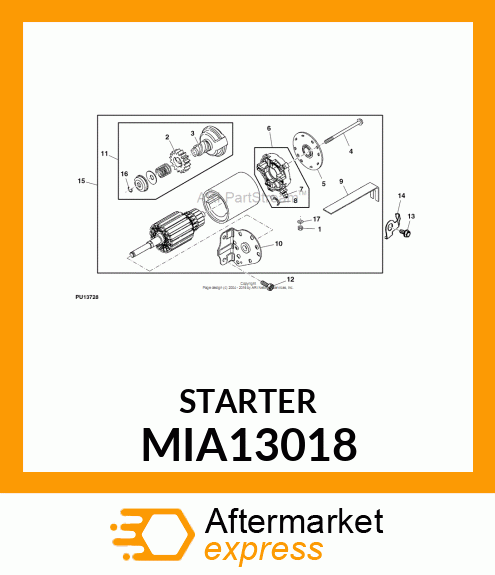 STARTER MOTOR MIA13018