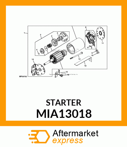 STARTER MOTOR MIA13018