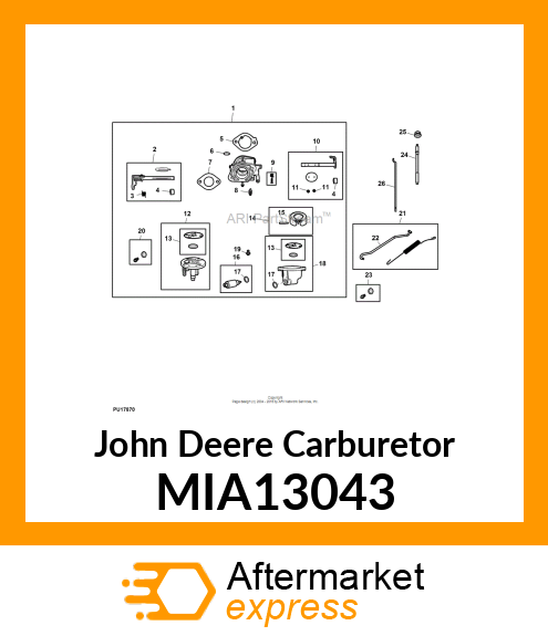 CARBURETOR MIA13043