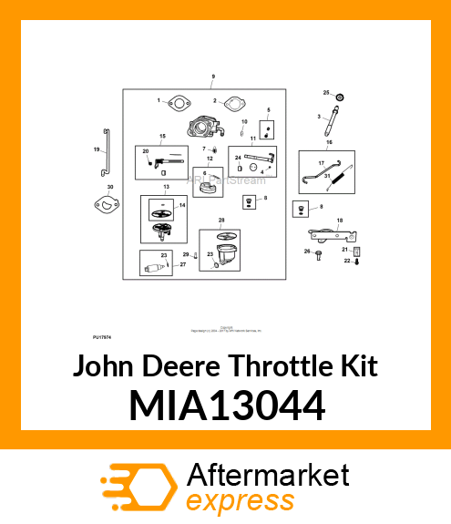 THROTTLE KIT, KIT MIA13044