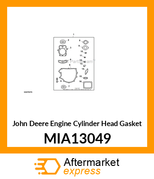 ENGINE CYLINDER HEAD GASKET MIA13049