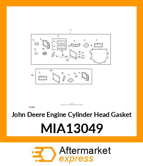 ENGINE CYLINDER HEAD GASKET MIA13049