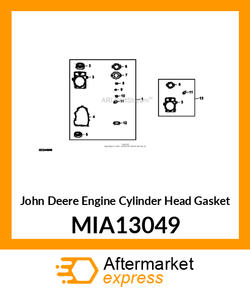 ENGINE CYLINDER HEAD GASKET MIA13049