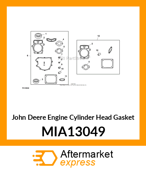 ENGINE CYLINDER HEAD GASKET MIA13049