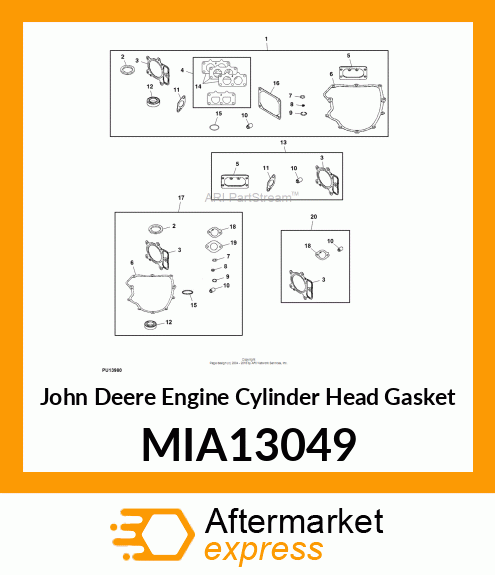 ENGINE CYLINDER HEAD GASKET MIA13049