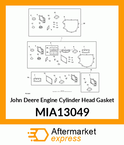 ENGINE CYLINDER HEAD GASKET MIA13049