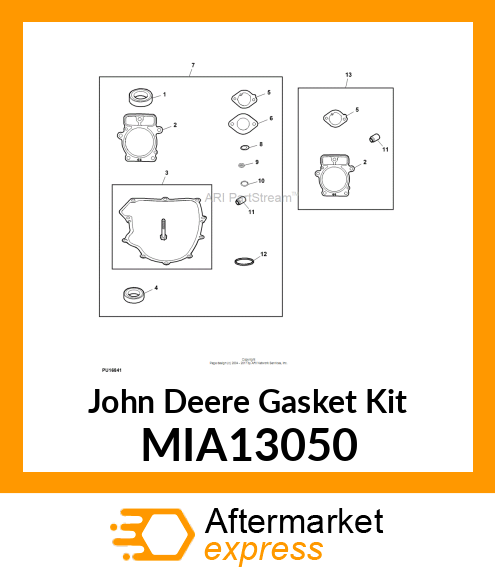 GASKET KIT, GASKET SET MIA13050