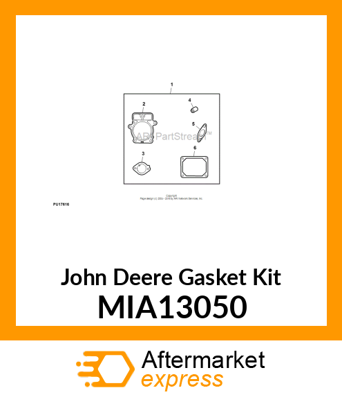 GASKET KIT, GASKET SET MIA13050