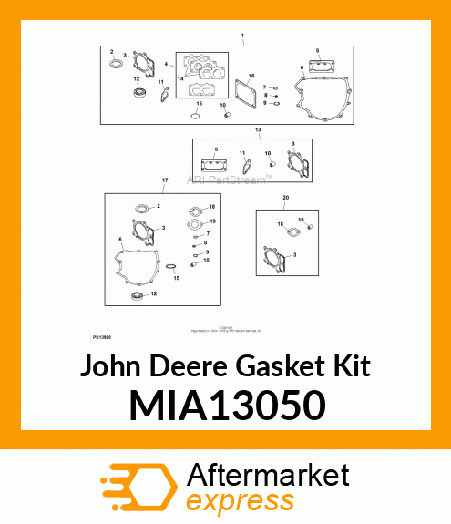 GASKET KIT, GASKET SET MIA13050