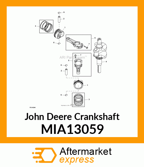 CRANKSHAFT, CRANKSAHFT COMP MIA13059