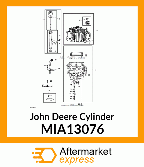 CYLINDER, CYLINDER ASSEMBLY MIA13076