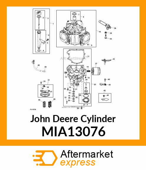 CYLINDER, CYLINDER ASSEMBLY MIA13076