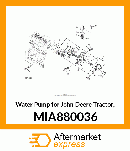 PUMP ASSY, COOLANT MIA880036