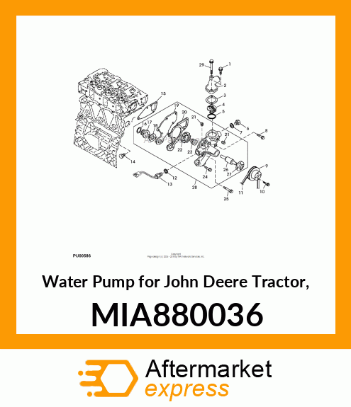 PUMP ASSY, COOLANT MIA880036