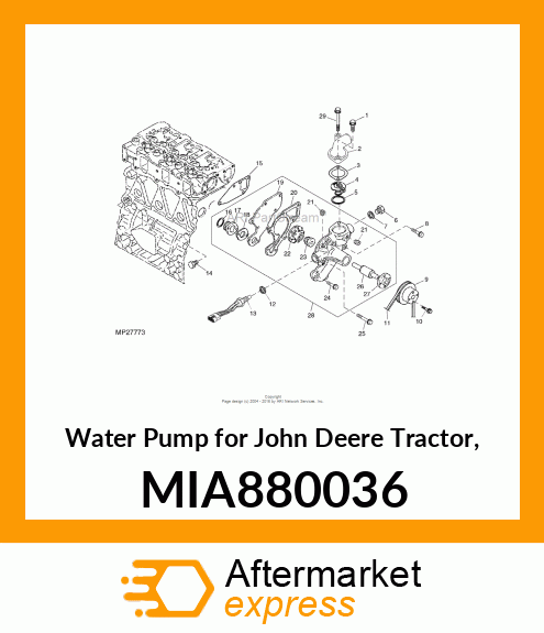 PUMP ASSY, COOLANT MIA880036