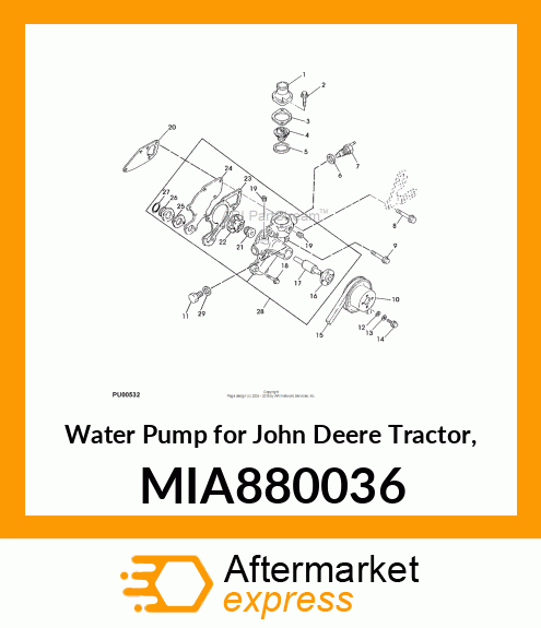 PUMP ASSY, COOLANT MIA880036