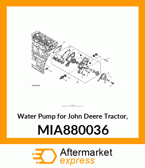 PUMP ASSY, COOLANT MIA880036