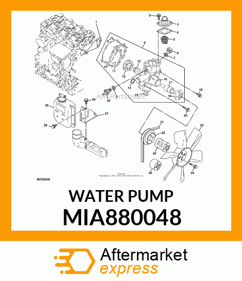 PUMP ASSY, WATER MIA880048