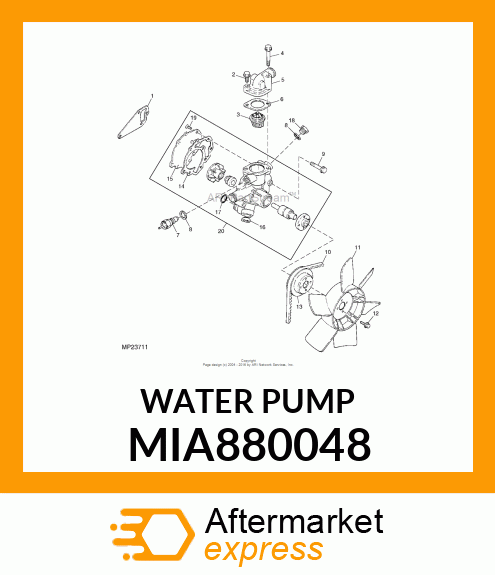 PUMP ASSY, WATER MIA880048