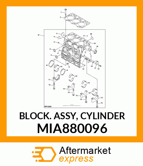 BLOCK ASSY, CYLINDER MIA880096