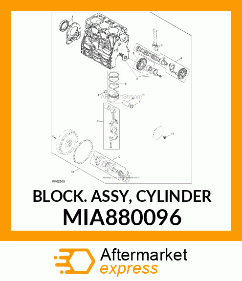 BLOCK ASSY, CYLINDER MIA880096